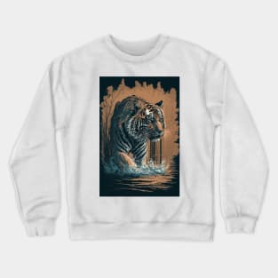The Majestic Tiger of the Water Crewneck Sweatshirt